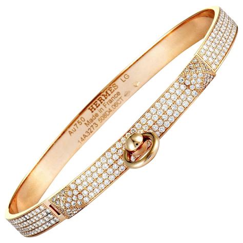 Hermes diamond bangle bracelet